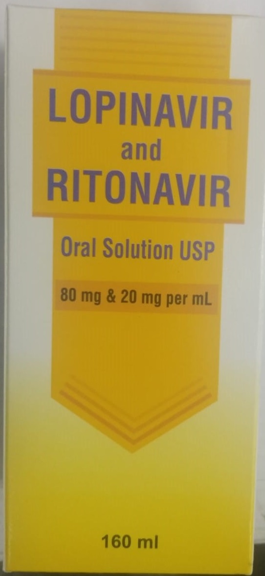 Lopinavir and Ritonavir Oral Solution USP 80mg & 20mg Per Ml 160Ml